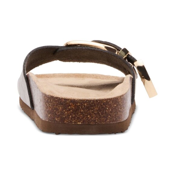 Madden Girl Brookk Buckled Footbed Slide Flat Sandals - Picture 3 of 4